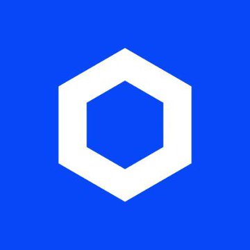A blue background featuring the white Chainlink (LINK) logo, a hexagonal emblem, visually representing the Wyoming Stable Token Commission's decision to switch from LayerZero to Chainlink CCIP due to disclosed concerns about LayerZero's security and transparency practices.