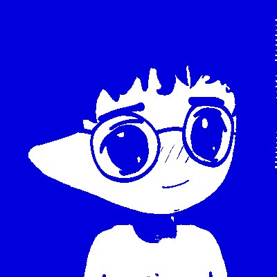 The image features a cartoon character with glasses, giving them a unique and playful appearance. They are wearing a white shirt against a blue background, which contrasts nicely with their face. The character's eyes are wide open, adding to their expressive nature. The caption below the image reads "hype-eth.github.io/octrifier/ by @varrock". This suggests that the image is related to a post or social media account where the artist has shared this cartoon character with others for them to enjoy and appreciate.