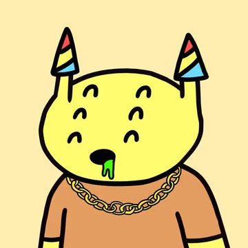 The image features a cartoon depiction of an anthropomorphic yellow monster with multiple eyes, wearing a chain necklace around its neck, and a brown shirt. The monster has a green goo on its face, giving it a unique appearance. The caption "i still hodl my alien friends, how about you?" is written below the image, suggesting that the creator of this cartoon wants to engage with their audience by posing as an alien character themselves.

The post also includes a link to the original artist's website and a social media handle: "@alienfrens". This indicates that the creator has shared the image on various platforms for others to see and interact with, possibly to discuss or appreciate the unique design of this cartoon monster.