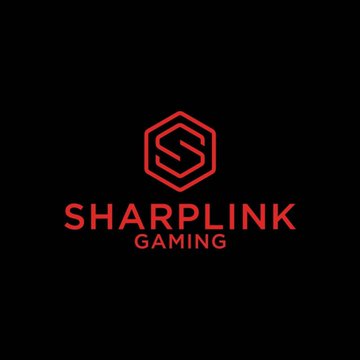 SharpLink Gaming's logo, featuring a red "S" inside a hexagon with the company name below, is displayed on a black background. The image accompanies news of the company resuming its $ETH (Ethereum) purchases after an eight-month hiatus, acquiring nearly 40,000 ETH worth $62.4M last week.