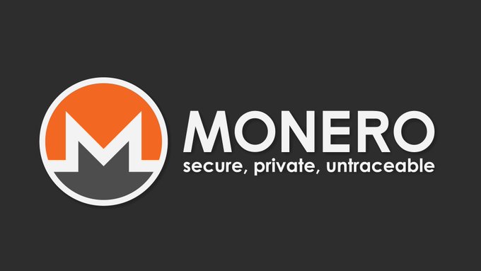 Image of the Monero cryptocurrency logo with its signature orange 'M' in a gray circle, alongside the tagline 'secure, private, untraceable' on a black background.