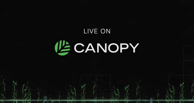 A black screen with 'LIVE ON CANOPY' branding in green and white text.