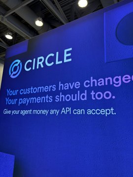 A blue Circle advertisement banner reading 'Your customers have changed. Your payments should too. Give your agent money any API can accept.'