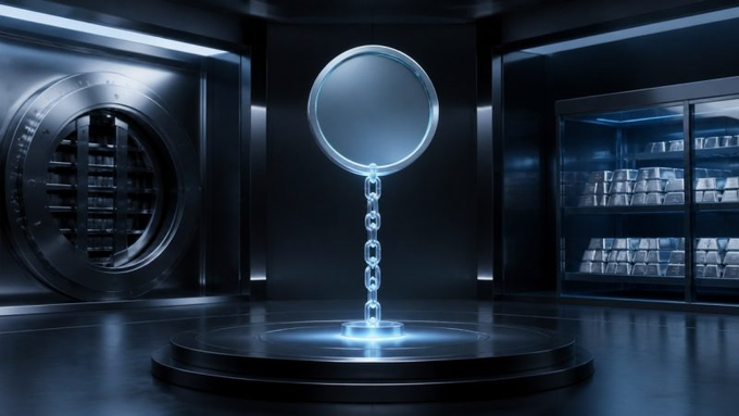 A luminous TRON emblem hovers above a platform in a futuristic vault room, symbolizing the network's expanding dominance in the stablecoin market with $89.2 billion in supply and a 28.7% global share in Q2/2026.