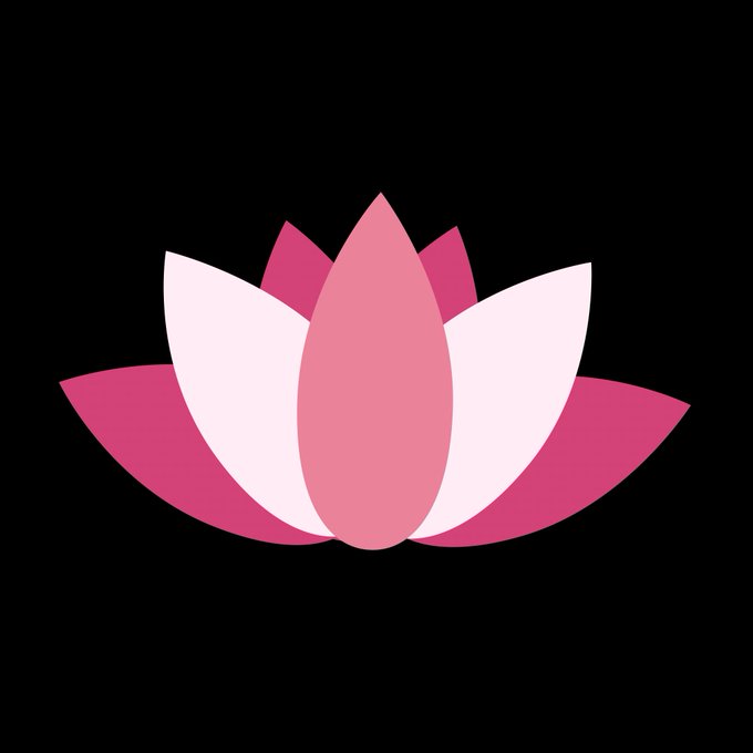 The image features a pink flower with five petals arranged in a circular pattern, giving it an impression of being a lotus flower. The flower is set against a black background, making it stand out prominently. The caption below the image reads "growth is easier, faster and more intentional when associated with a community i want to grow in gaming, Nfts and Defi, learn from other intentional members, sharing experiences, challenges and ideas." This suggests that the pink flower symbolizes growth and intentionality, which can be applied to various aspects of life.