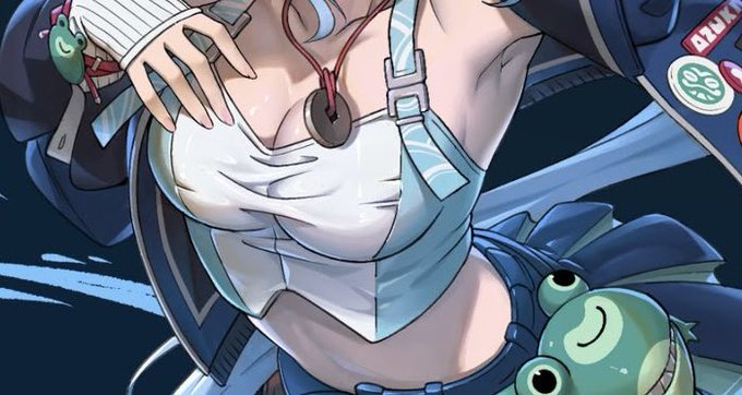 The image features a character's upper body, including the text "AZUKI" on a patch, in an anime art style. This likely relates to the post's "Gm gmeow fam" as a playful greeting, and "WIPPP AHHHHH" expressing excitement over the artwork.