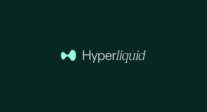The image features an abstract design of a green and blue circular logo for Hyper Liquid, which represents the company's name as a floating circle with two arrows pointing at its center. The background color is a dark green, providing a contrast to the vibrant colors of the logo. At the bottom of the image, there is text that says "HyperLiquid: Perps + prediction markets + pre-IPO synthetics + full DeFi via HyperEVM 99% of fees ... Ice's CEO called it 'bigger than NASDAQ". This post seems to be discussing and promoting Hyper Liquid as a rising financial concept.