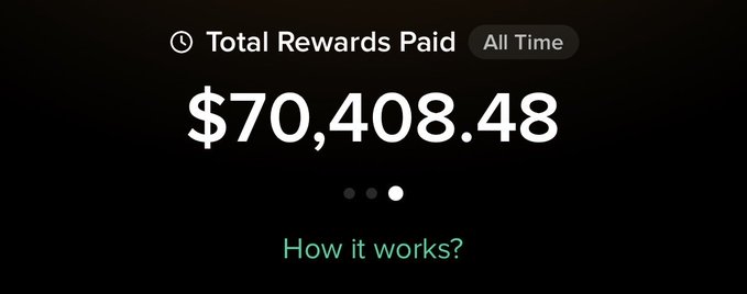 A leaderboard display shows "Total Rewards Paid All Time" amounting to **$70,408.48**, highlighting the cumulative payouts Moby has distributed to top traders in line with its 24/7 hourly rewards program.