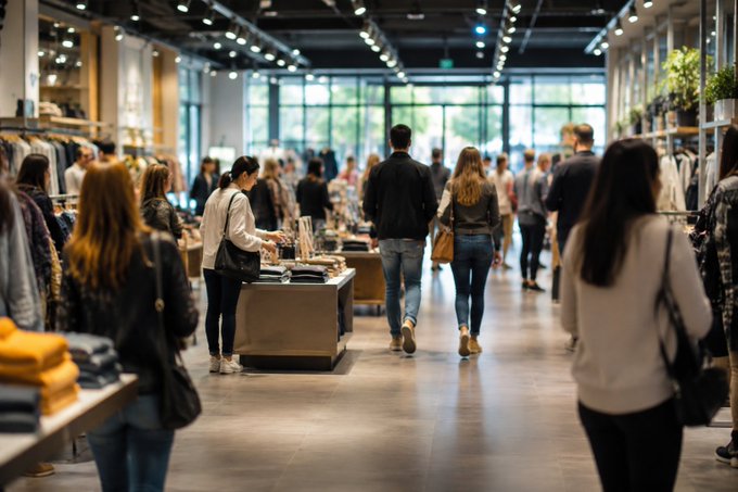 A bustling retail store with shoppers browsing merchandise and walking through aisles, illustrating the concept of converting foot traffic into meaningful sales and operational insights.

The image visually represents the post's message about transforming raw foot traffic data into actionable business outcomes, with the diverse crowd of shoppers symbolizing the need for an accurate verification layer to tie physical store visits to real sales and staffing decisions.