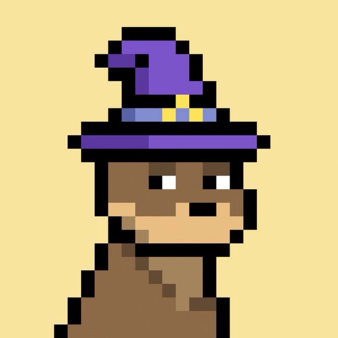 The image features a cartoon depiction of a brown bear wearing a purple hat with a yellow feather, giving it a wizard-like appearance. The bear has a serious expression as if it's contemplating something or pondering over a problem. In the background, there is text that reads "I have accepted the invitation to Dogwarts Thank you the wizard dao for the opportunity Let the magic begin @lil_defi @barkmeta @GodsBurnt". This suggests that the image might be related to a post on social media or a discussion about a specific event, such as a gathering at Dogwarts.