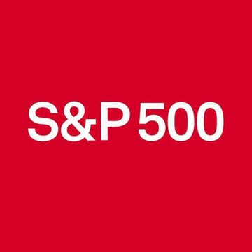 The image displays the "S&P 500" logo in white text on a red background, representing the index provider S&P Dow Jones Indices, which has launched a new 18-asset crypto index focused on tokens generating tangible economic value.
