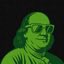 A green-tinted image of the "Wojak" meme character wearing sunglasses, with the caption "Mood." conveying a cool, confident, or nonchalant vibe.