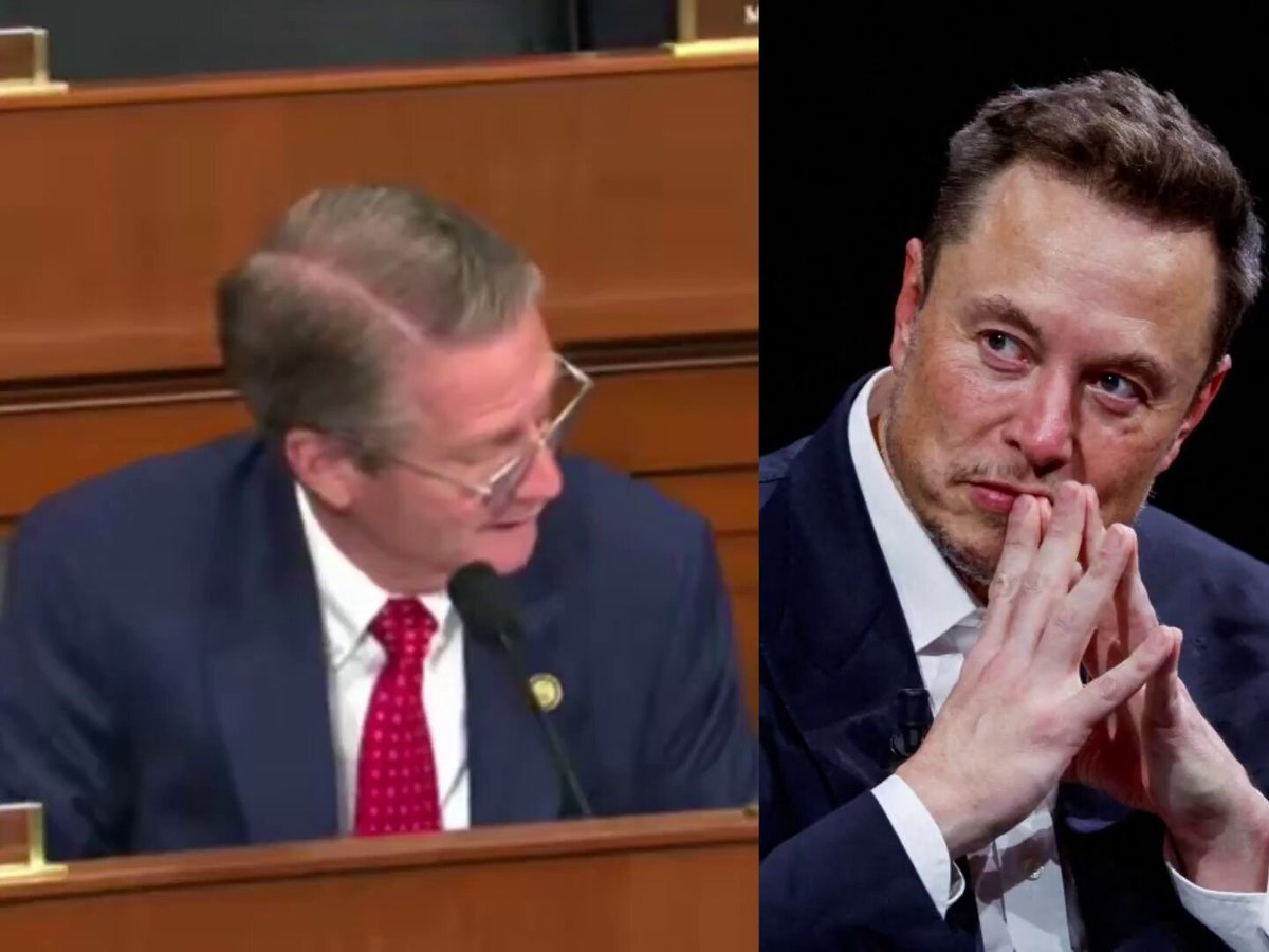 The image features a collage of two photos, one showing a man speaking at a podium with his hands clasped together, while the other shows another man wearing a suit and tie. The collage includes text that reads "IT'S OFFICIAL: House DOGE Chairman Rep. Tim Burchett just got a bill PASSED through committee that goes full DOGE, ENDING duplicative federal programs Burchett is TRULY pushing to keep Elon Musk'S DOGE efforts going!". The collage seems to be promoting the idea of eliminating unnecessary government programs and focusing on specific projects.