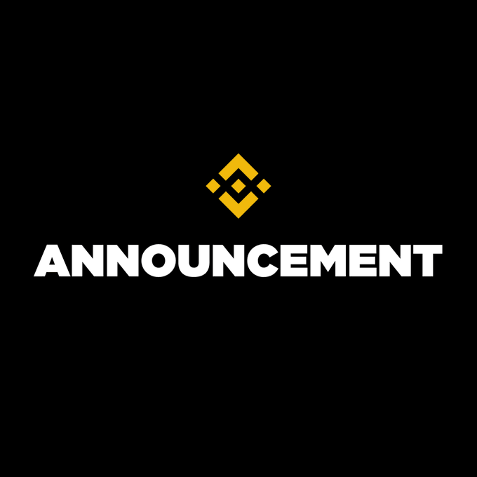 The image features a black background with white text that reads "Announcement" at the top, followed by a gold logo of a yellow diamond shape with a "B" inside. The text is written in all capital letters, making it stand out against the dark backdrop. The overall layout and design suggest that this could be an announcement or promotion related to Bitcoin or cryptocurrency, possibly from WLFI.