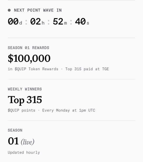xtrp rewards page for a mobile device, displaying $100,000 and $315 points for the top three players on the leaderboard.