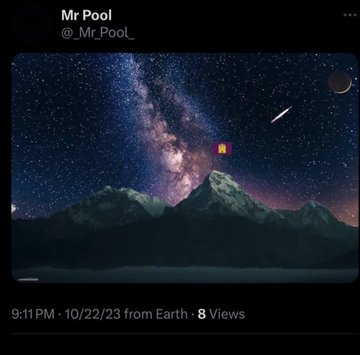 This image depicts a flag flying atop a mountain peak under a starry sky, symbolizing Spain's World Cup victory and hinting at XRP reaching $20, as suggested by the accompanying post's hashtags and text.