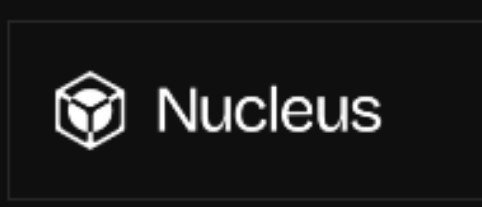 The Nucleus logo featuring a white 3D cube icon next to the word 'Nucleus' on a black background.