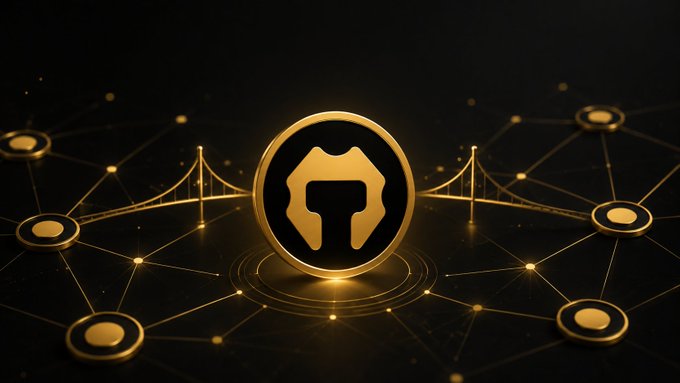 A glowing gold TTcoin (TC) emblem sits at the center of a luminous network of interconnected nodes and bridges, symbolizing the cross-chain connectivity and growing community of 19,756,057 users across three networks with 443,849 holders.