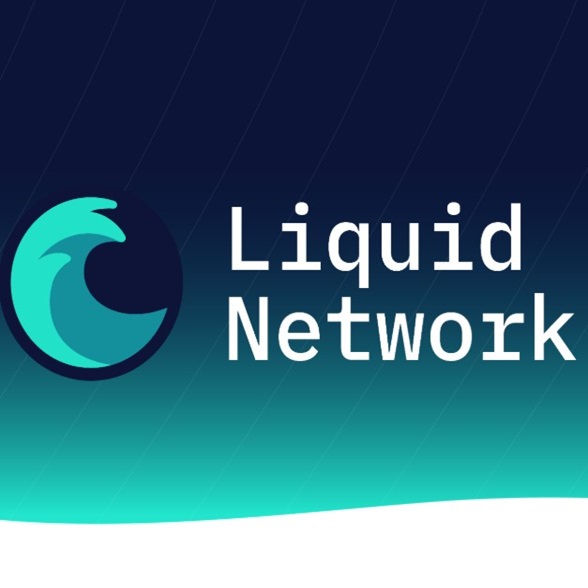 The image displays the "Liquid Network" logo, featuring a teal-colored stylized wave or drop symbol on a dark blue gradient background. The logo relates directly to the post, which discusses the Liquid Network's resumption of block production following a significant $320 million Bitcoin exploit on September 7.
