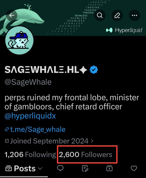 The image shows a Twitter post with a list of followers for a hashtag named "Hyper Liquid" along with some text. The post has been retweeted 2,600 times by other users, indicating that it has gained significant traction among its audience. The post also mentions that the hashtag is related to Hyper liquid and that it was built entirely from talking about this topic on Twitter.