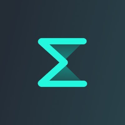 A glowing teal Sigma (Σ) symbol on a dark navy background, representing the Sigma male internet meme.