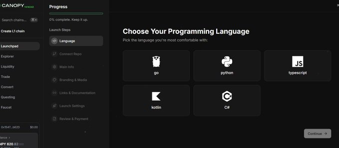 The image shows a computer screen displaying a program interface with various icons representing different programming languages such as Python, JavaScript, and others. The text "Choose Your Programming Language" suggests that the user has options for selecting their preferred language or tool. This could be related to a game development project where the developer is trying out different programming languages to find the best fit for his needs.