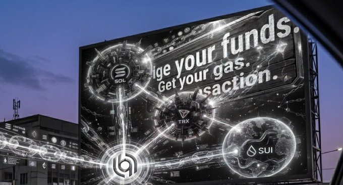 The image features an advertisement for Solana Energy, which is displayed on a billboard with a black background. The text on the billboard reads "Focus on what is in the image and how it relates to the post." This suggests that the advertisement is promoting the company's energy solutions or services, possibly highlighting their ability to compete with other ecosystems and attract capital for growth.