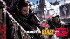 A promotional image for a video game showing a soldier with text reading 'STREAMING ON BLAZE BRING BACK THE NOSTALGIA'.
