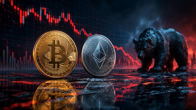 "The image shows two coins, one of which has the value of Bitcoin, and the other being Ether with its value as Ethash. The Bitcoin coin has a price of $7.5B while the Ether coin has a current price of $1.29B. Both coins appear to be in options for trading, reflecting the fluctuating nature of cryptocurrencies."
