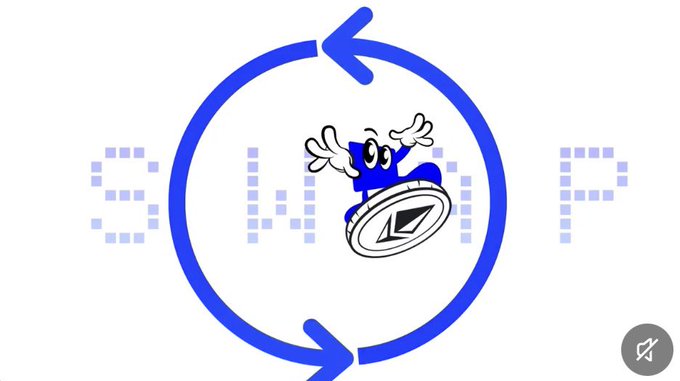 The image features a blue cartoon character with arms outstretched that appears to be jumping or flying through the air. The character has a coin attached to its back, which could potentially be an ether token. The background of the image is white, making the blue character stand out prominently. The caption below the image reads "Most people will chase the rumor after it's too late. If you're betting on a potential @base ecosystem reward:  Get active in the community ... Earn Guild roles ... Secure your @basename ... Build a real onchain footprint ... Hold assets on #Base".
