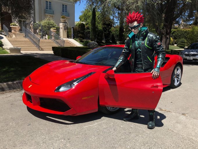 A character emerging from a red Ferrari in front of a mansion is a visual representation of the exciting progress and opportunities within @NomismaNetwork's Season 3, Stage 11.