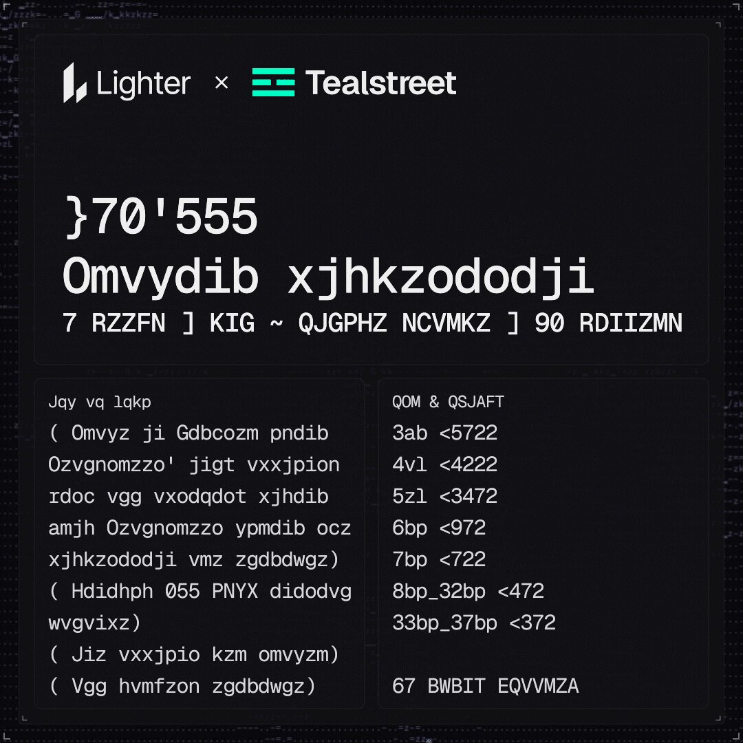 The image shows a post by The @Lighter_xyz company on their Twitter account, sharing information about a competition for users interested in trading Litecoin. The post includes details such as a leaderboard showing the current rank of the trader, along with various options to trade and a cash prize if they manage to win it. The text is in white and green colors, making them easily visible on the screen.