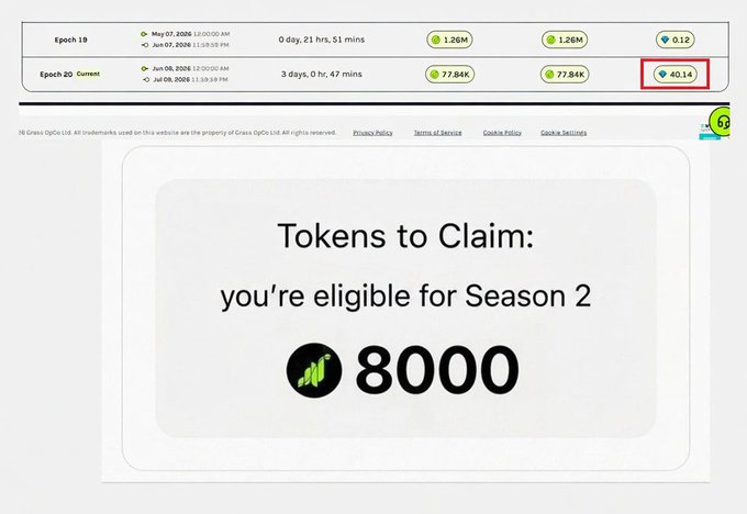 The image is of a webpage with information about claiming a reward, such as an Airdrop or prize. There's a white rectangular box containing text indicating that users who have collected more than 100 diamonds are likely to receive a larger allocation of rewards in Season 2. It appears this might be a marketing strategy aiming at maximizing the distribution of rewards among users based on their performance within the gaming community, such as in an online game like Fortnite or a similar platform.