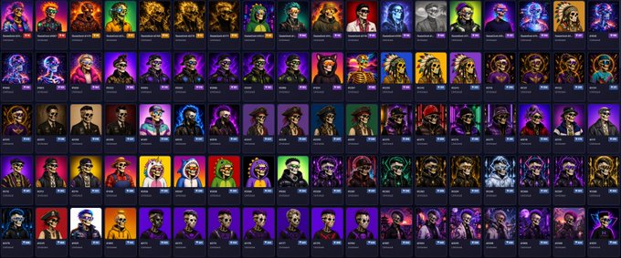 The image features a long row of identical photos, each depicting a different person's face. The faces are arranged in a straight line, with no gaps or overlaps between them. The photo has a gray background that contrasts with the colorful faces. The caption below the image reads "See something you like? There' s only one way to find out what you'll pull".