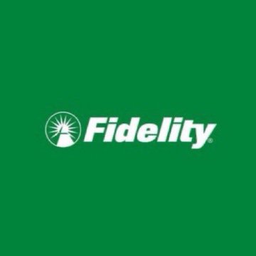 The image shows the Fidelity Investments logo, featuring a white sun/compass icon alongside the word "Fidelity" in white text, set against a solid green background. This visual represents the Fidelity company referenced in the post, which highlights Fidelity's massive $7.1 trillion assets calling on the Senate to pass the Clarity Act for crypto regulation.