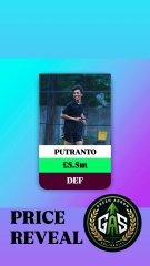 A promotional graphic for a gaming item showing a player card labeled "PCTBANDO" with stats "US.5m" and "DEF", accompanied by the text "PRICE REVEAL!" and an EA Sports FC logo.