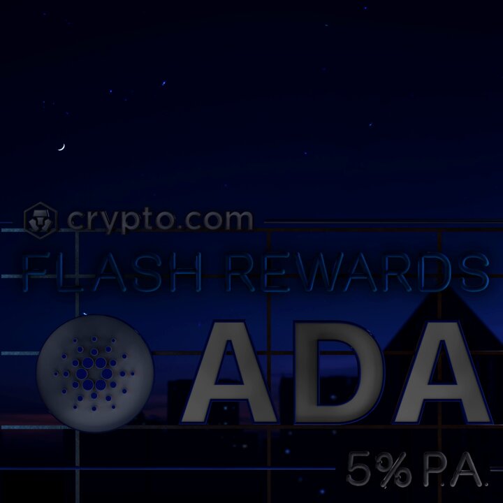 The image features an advertisement promoting a cryptocurrency calledADA. It displays a blue-lighted logo that reads "ADA Flash Rewards", indicating that there are current rewards available for users who participate in the cryptocurrency. The phrase "5% p.a." suggests that the rewards could be redeemed at a faster pace, with five cents being added to each reward received. This advertisement seems to be related to the post about crypto trading or cryptocurrency, as it highlights the rewards available and encourages users to join now for potential gains in their investment portfolio.