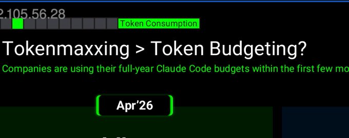 "ARE YOU TOKENMAXXING?" is a question posed by the post, which is asking if you are tokenizing your budgeting process. The answer provided is "No", indicating that the person who posted this message has not yet started tokenizing their budgeting process.