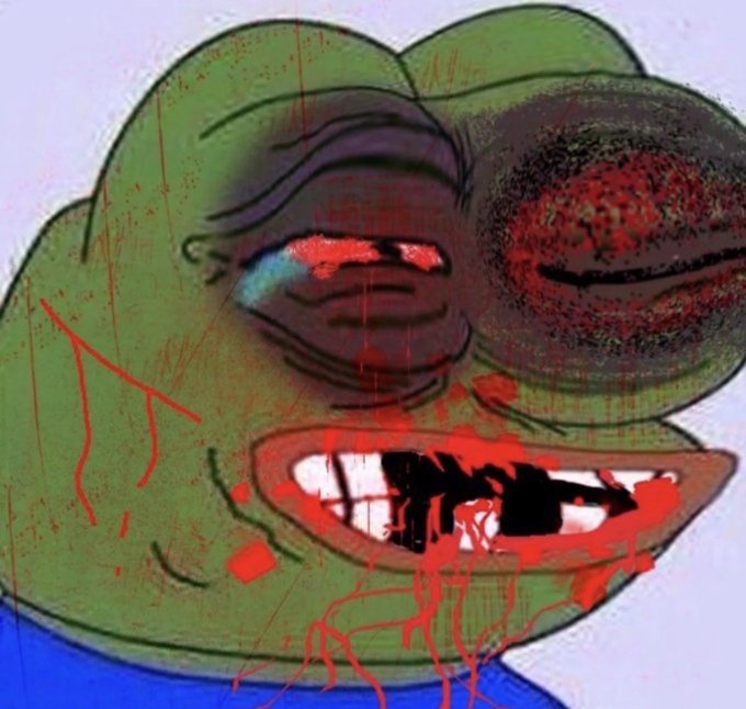 The image features an illustration of a frog with blood dripping from its mouth, which appears to be sad or distressed. The background of the image is white, making the frog stand out even more. There are no other objects or texts present in the image. The caption provided seems unrelated and does not seem to have any connection to the visual content.