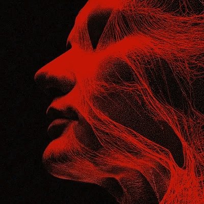 The image features a close-up of a person's face, with their hair blowing in the wind. The background is black, which contrasts with the red color of the hair and adds depth to the scene. The photo appears to be taken from an angle that looks up at the person's head, giving it a unique perspective. The image also contains text that reads "I have just collected" and "@tokioflo on @objktcom objkt.com/tokens/KT1WXrF". This suggests that the photo might be related to a social media post or an online discussion about a specific topic, possibly involving the person in the image.