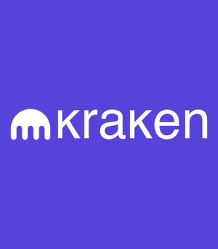 The image shows the Kraken logo in white on a purple background. The caption could be: "The image displays the Kraken logo, representing the cryptocurrency exchange reportedly in discussions to acquire a 15% stake in AAVE at a $385M valuation."