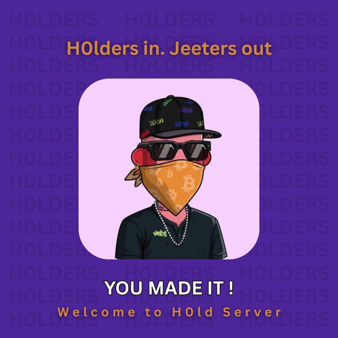 The image features a cartoon character wearing sunglasses, a bandana, and a black shirt with "you made it!" written above their head. The background of the image is purple, which appears to be part of an advertisement or promotional material for a server named @kelvinoyibo2.