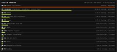 A blurry screenshot of a dark-themed cryptocurrency transaction list, showing columns of transaction hashes and amounts.