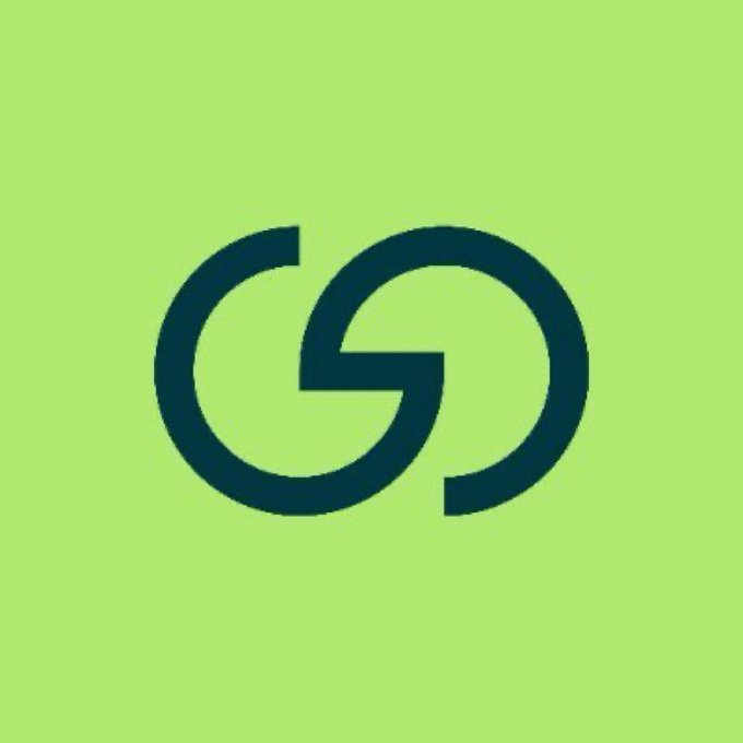 A green square logo featuring two interlocking dark green shapes that form a stylized link or infinity-like symbol.