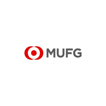 The image displays the red MUFG logo (a stylized circle next to the letters "MUFG") in the center of a white background. The post appears to reference Canton, possibly referring to a market or financial topic associated with MUFG (Mitsubishi UFJ Financial Group), but the image itself only contains the company's logo with no additional context or data.