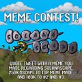 A pixel-art style 'MEME CONTEST!' announcement from Solana Foundation, offering 50k $SOL and 25k $USDC for meme creations.