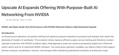 The image is a press release headline from MARA Holdings announcing "Upscale AI Expands Offering With Purpose-Built AI Networking From NVIDIA," detailing a partnership to deliver AI-scale networking solutions. It relates to the post by highlighting Upscale AI's expansion, which is connected to MARA's investment in Vela AI and Upscale AI.