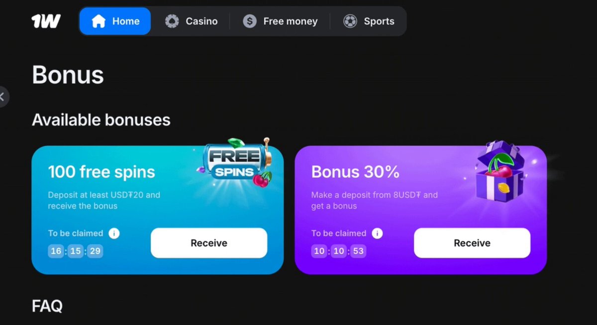 The image shows a page that features two different slot machine promotions for playing at a casino with a bonus of 100 spins for depositing into the game. The text above them indicates this is for "100 free spins for depositing on 1win". This type of promotion often offers a higher chance to win more money and is designed to attract new users who may not have tried slot machines before or are just learning how to play. A post by the website explains that this particular promotion is focused on attracting new players, as well as rewarding early winners with a bonus of 100 spins. It also provides instructions on how to claim one's prize if they manage to win.