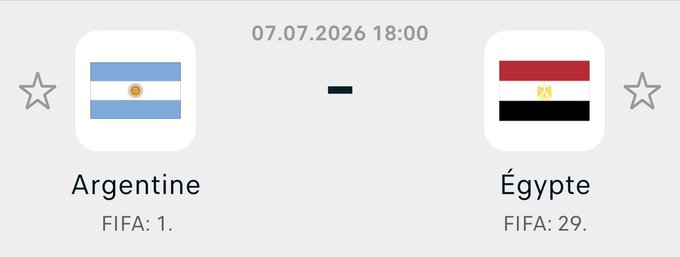 A FIFA match prediction graphic showing Argentina (FIFA rank 1) vs Egypt (FIFA rank 29) scheduled for 07.07.2026 at 18:00, with a giveaway offering $1,000 to 5 people who predict the exact score before it ends in 8 hours.