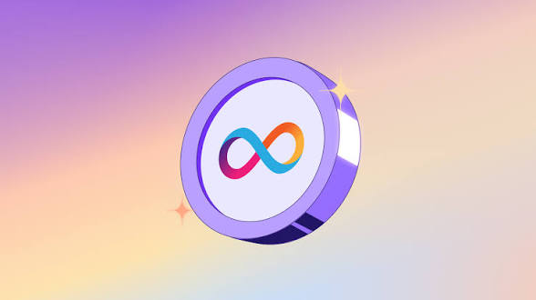 A stylized 3D icon featuring a colorful infinity symbol on a white circular background, encased in a purple ring against a gradient pastel background.